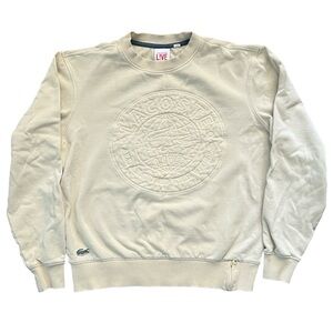 Lacoste Live Around The World Crewneck Sweatshirt Faint Yellow Men’s Medium